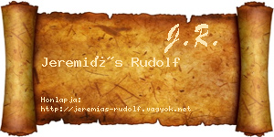 Jeremiás Rudolf névjegykártya
