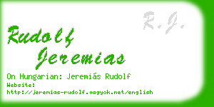 rudolf jeremias business card