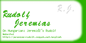 rudolf jeremias business card